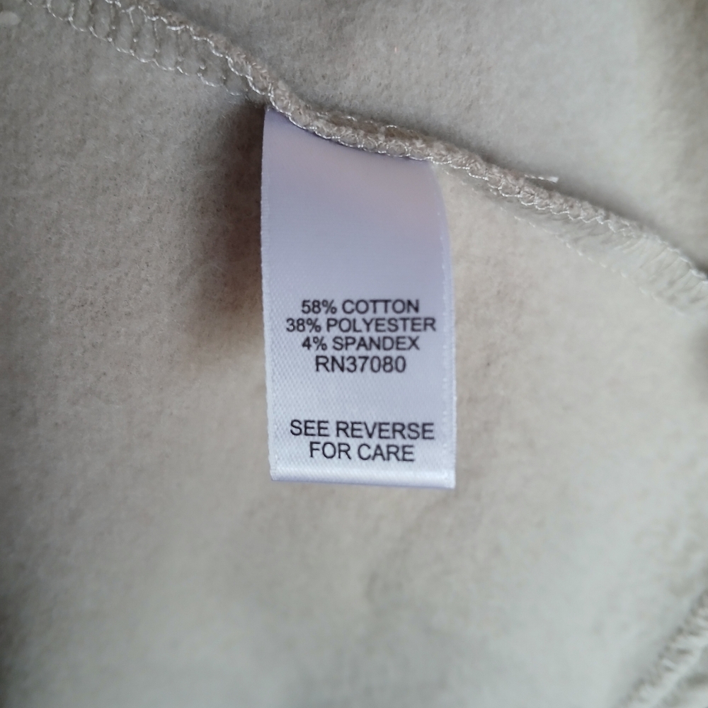 💎 CATO Women's Top Beige Rhinestone LOVE Hoodie Sweatshirt Plus - Picture 8 of 10